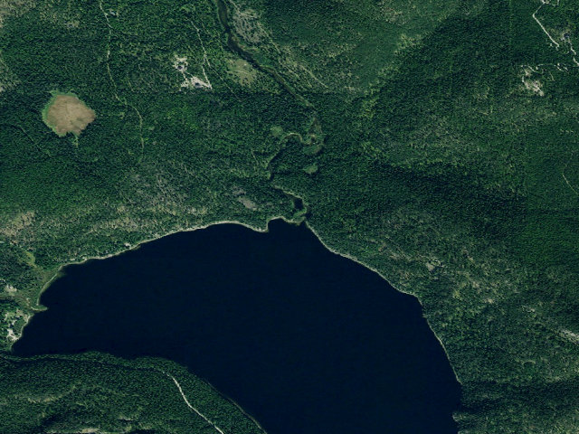Aerial image of Tally Lake North Beach Site 4