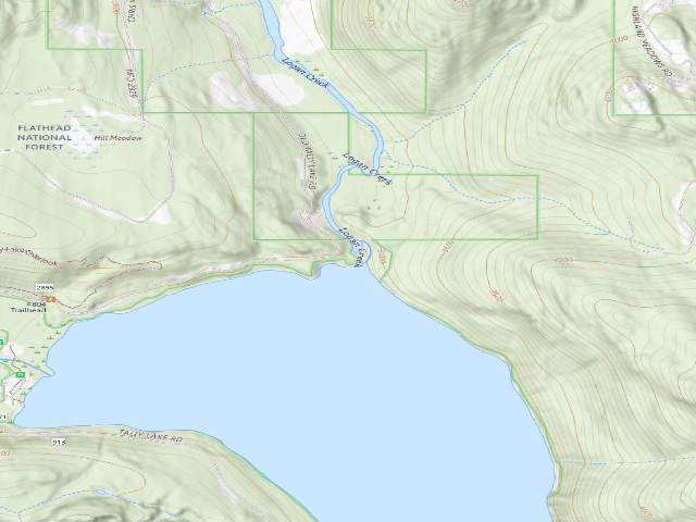 USGS topographic map of Tally Lake North Beach Site 4