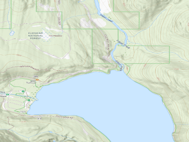 USGS topographic map of Tally Lake North Beach Site 6