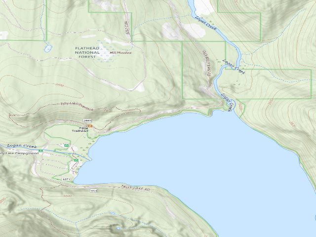 USGS topographic map of Tally Lake North Beach Site 9
