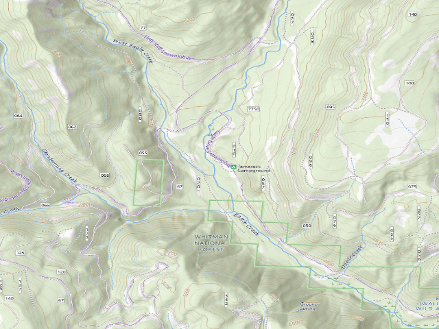 USGS topographic map of Tamarack Campground