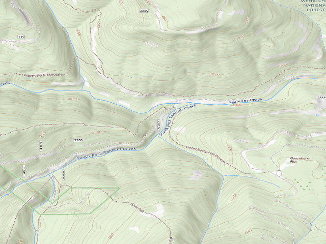 USGS topographic map of Taneum Junction Campground