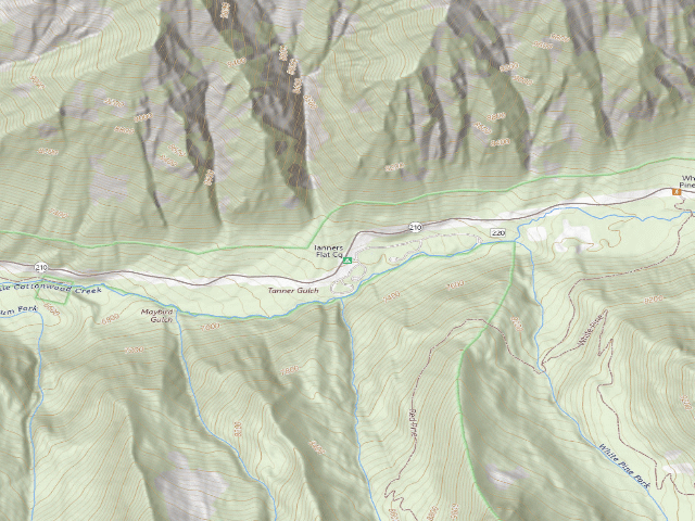 USGS topographic map of Tanners Flat