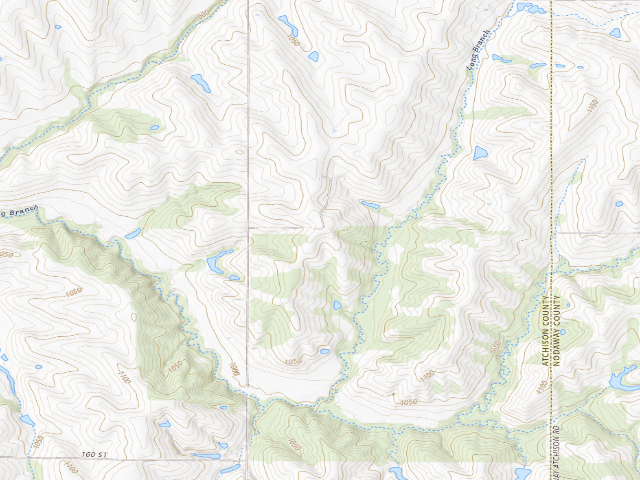 USGS topographic map of Tarkio Prairie Conservation Area