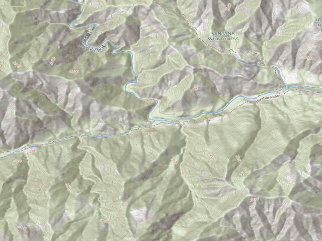 USGS topographic map of Tassajara Creek Campground