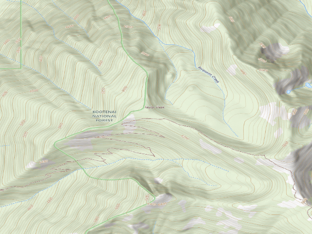 USGS topographic map of Taylor Peak
