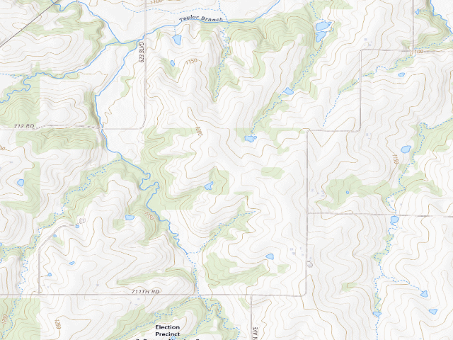 USGS topographic map of Taylor's Branch WMA