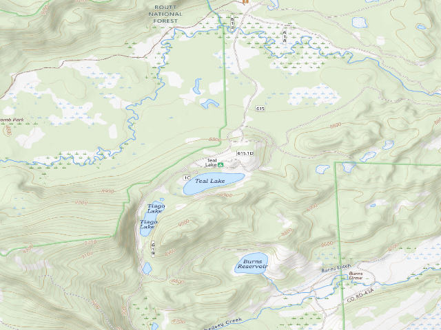 USGS topographic map of Teal Lake