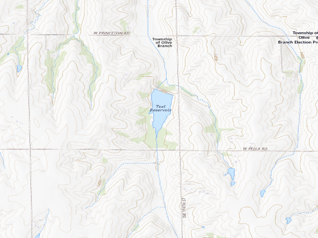 USGS topographic map of Teal WMA