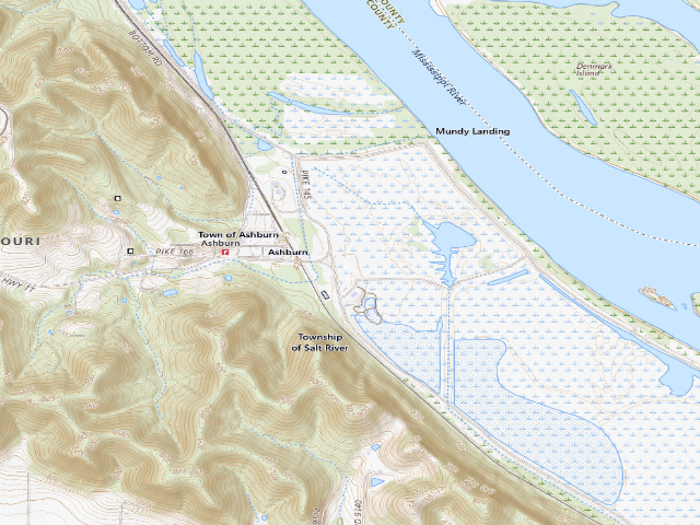 USGS topographic map of Ted Shanks Conservation Area