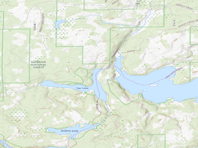 USGS topographic map of Tee Lake Site 1
