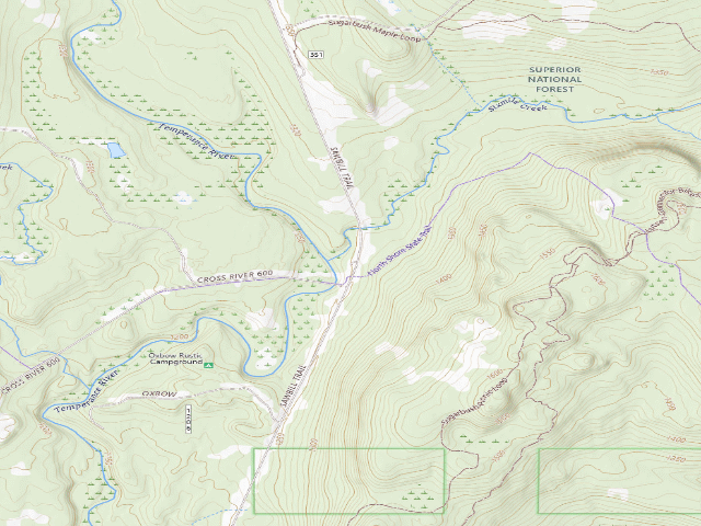 USGS topographic map of Temperance River Group Site