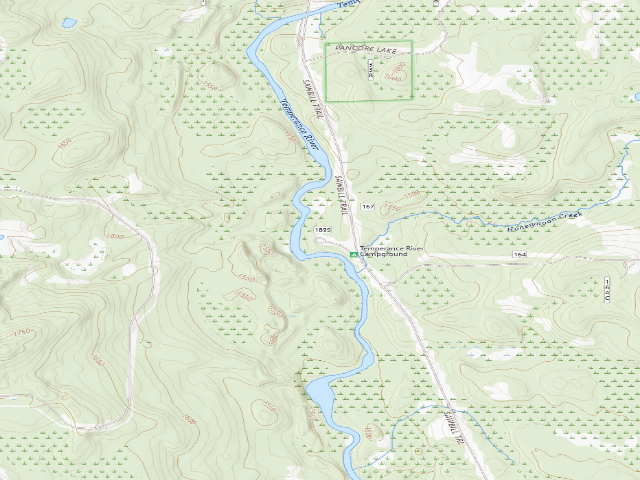 USGS topographic map of Temperance River National Forest Campground