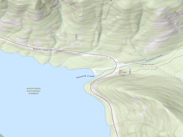 USGS topographic map of Ten Mile Site 1