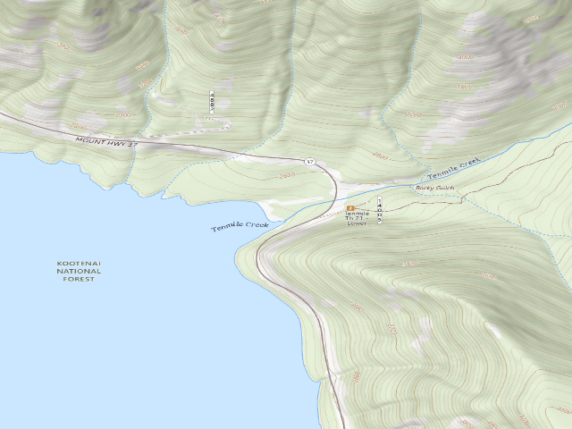 USGS topographic map of Ten Miles Site 3