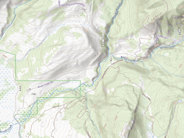 USGS topographic map of Tent City Designated Camping Area