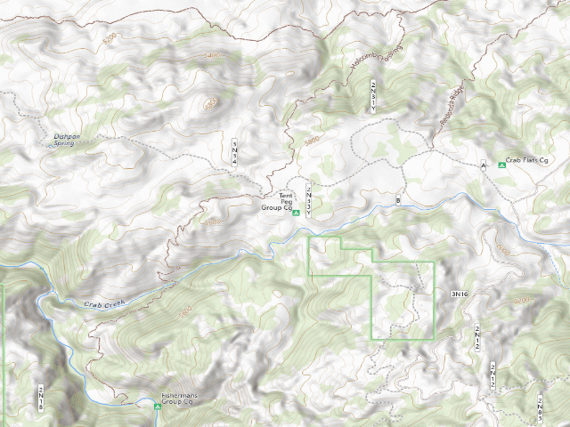 USGS topographic map of Tent Peg Group Campground