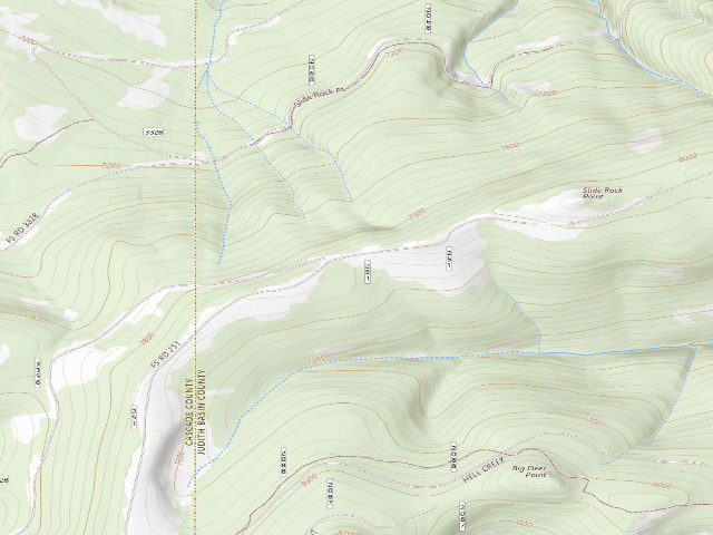 USGS topographic map of Tepee Butte -251-10