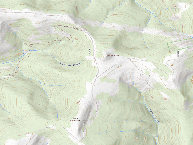 USGS topographic map of Tepee Butte-3300-07