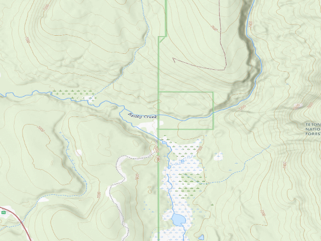 USGS topographic map of Teton National Forest
