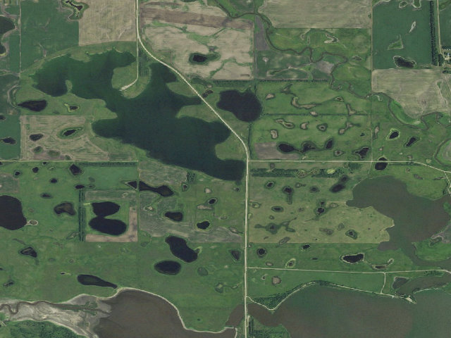Aerial image of Tewaukon WMA (Sargent County)