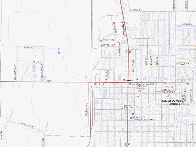 USGS topographic map of Texhoma Park