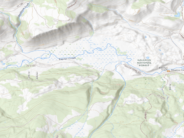 USGS topographic map of Tfork 009