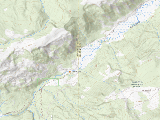 USGS topographic map of Tfork 10.1