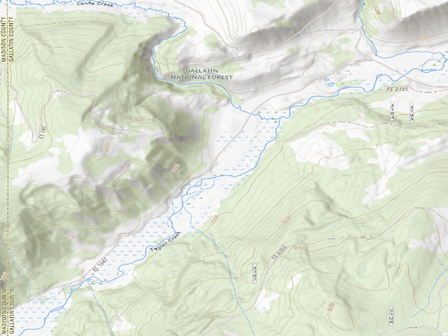 USGS topographic map of Tfork 8.5-017