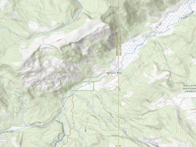 USGS topographic map of Tfork End-019