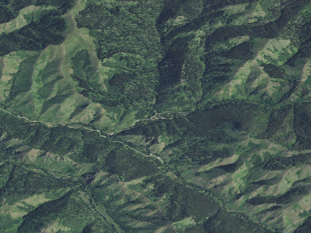 Aerial image of Thain Creek Campground