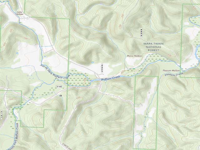 USGS topographic map of Thaxton Camp