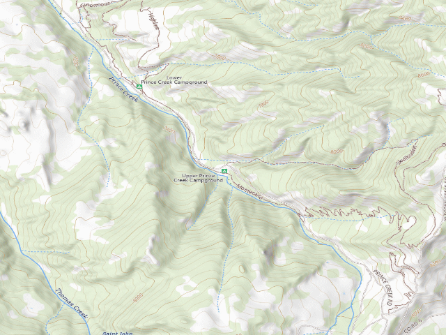 USGS topographic map of The Crown Rec Area