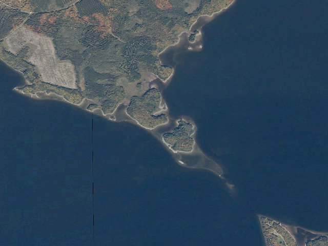 Aerial image of The Narrows (Moosehead Lake Shoreline Public Land)