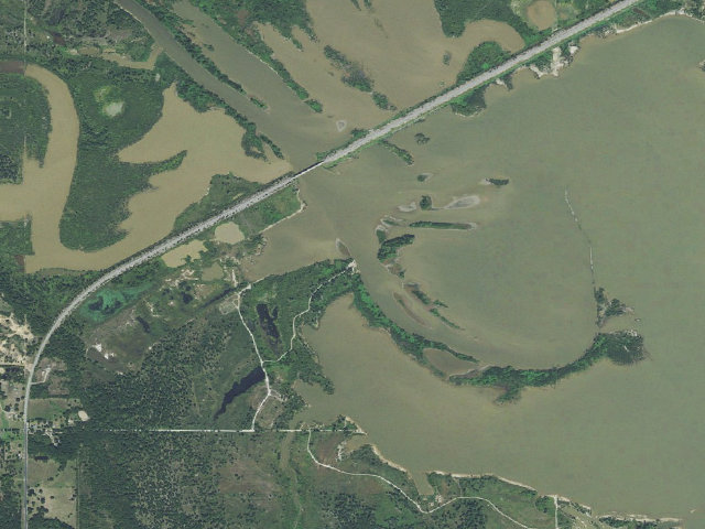 Aerial image of The Point (Hugo WMA)