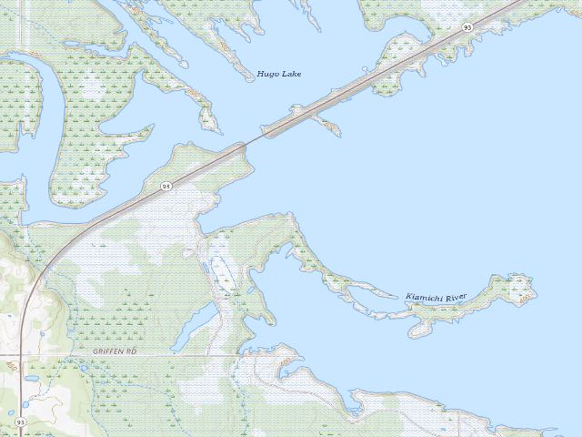 USGS topographic map of The Point (Hugo WMA)