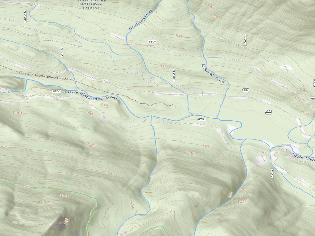 USGS topographic map of Theseus Creek