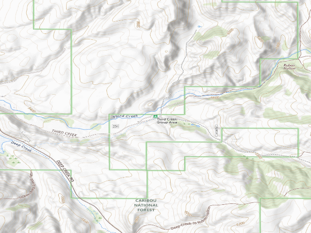 USGS topographic map of Third Creek Group Area