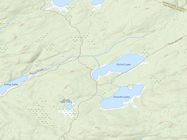 USGS topographic map of Third Lake #1 (Ferris Lake Wild Forest)
