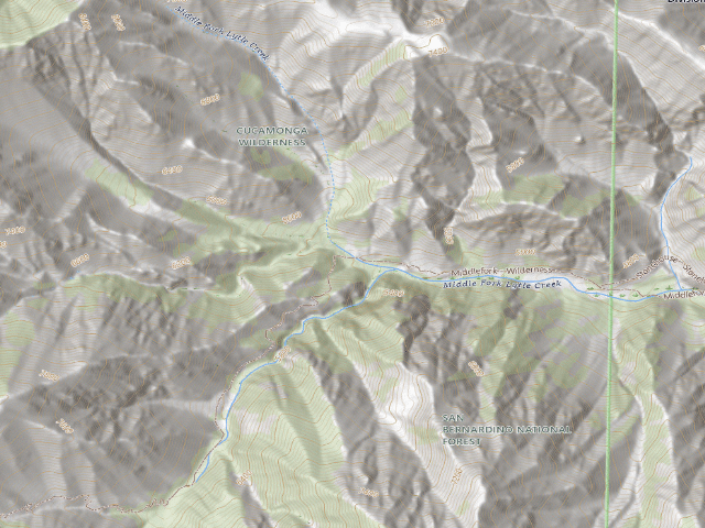 USGS topographic map of Third Stream Crossing