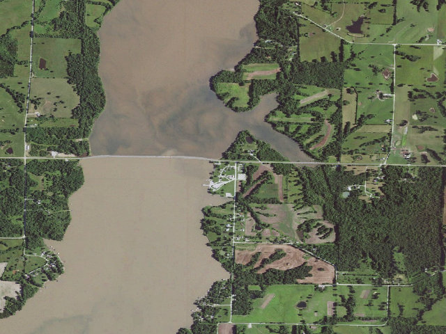Aerial image of Thomas Hill Reservoir Conservation Area