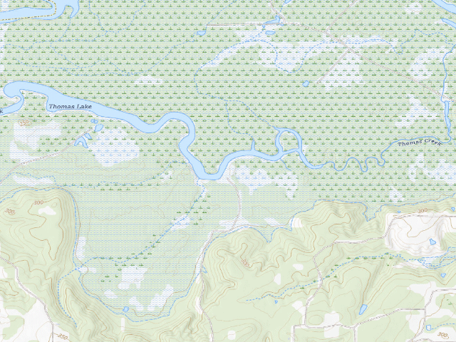 USGS topographic map of Thomas Lake Park