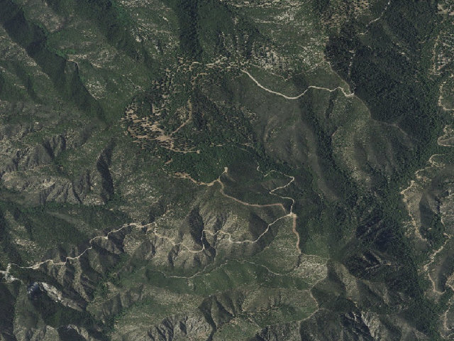 Aerial image of Thomas Mtn Yp Sites Along 6S13