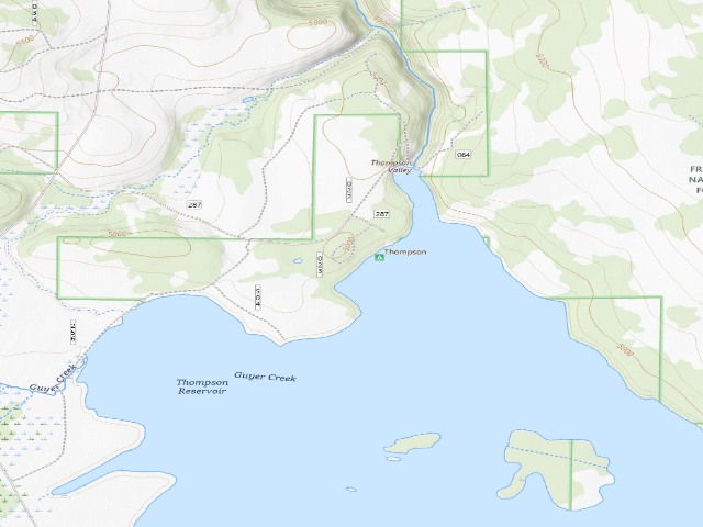 USGS topographic map of Thompson Reservoir Campground