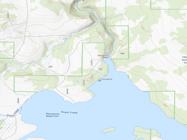 USGS topographic map of Thompson Reservoir