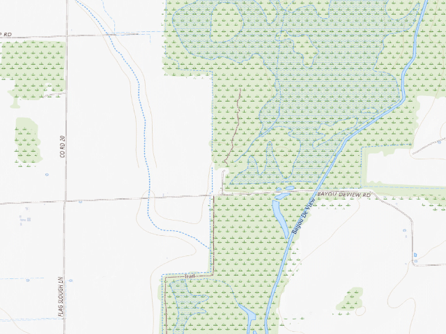 USGS topographic map of Thompson Tract Access Camping Area