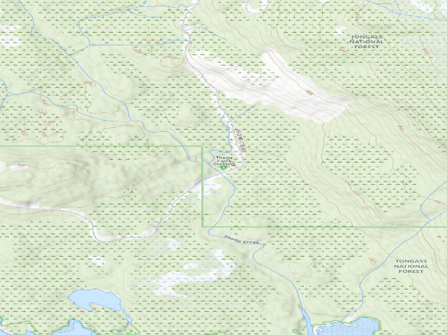 USGS topographic map of Thoms Creek Crossing