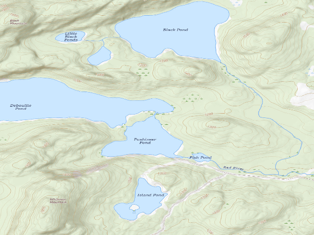 USGS topographic map of Thoroughfare (Deboullie Public Land)