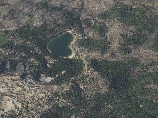 Aerial image of Three Creek Lake
