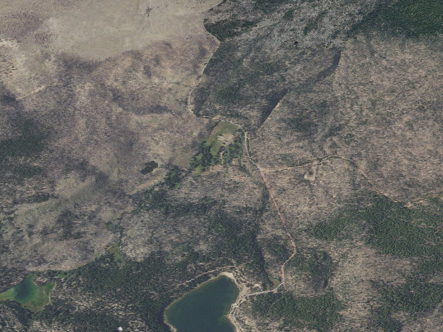 Aerial image of Three Creek Meadow